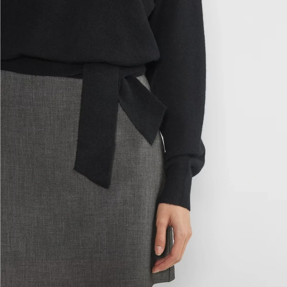 Aritzia Wilfred Lorin Black Wool Knit Alpaca Formal Evening Cozy Sweater Size XS - Picture 5 of 16